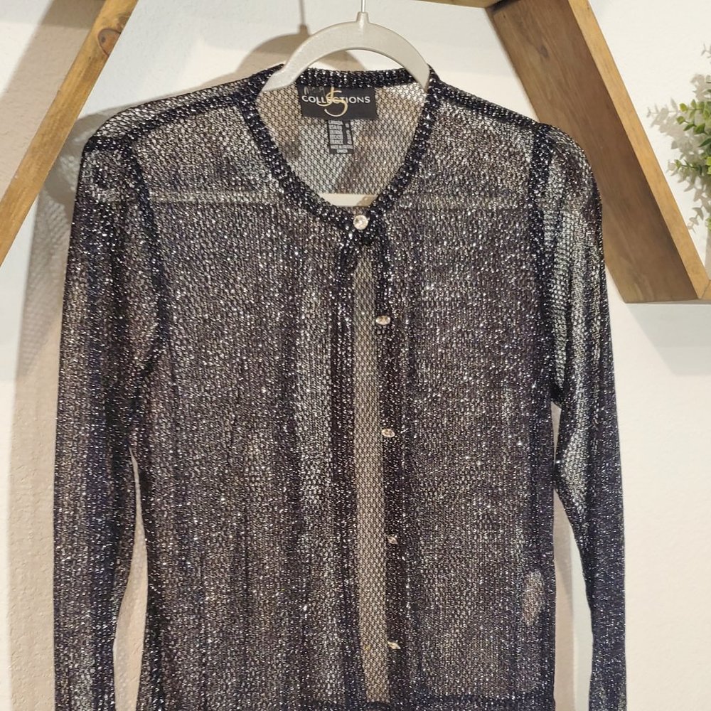 Women’s Vintage JS Collection Metallic Cardigan